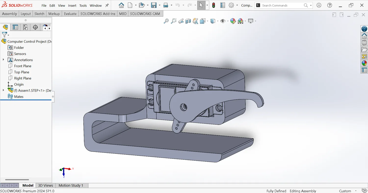 Compact control mechanism